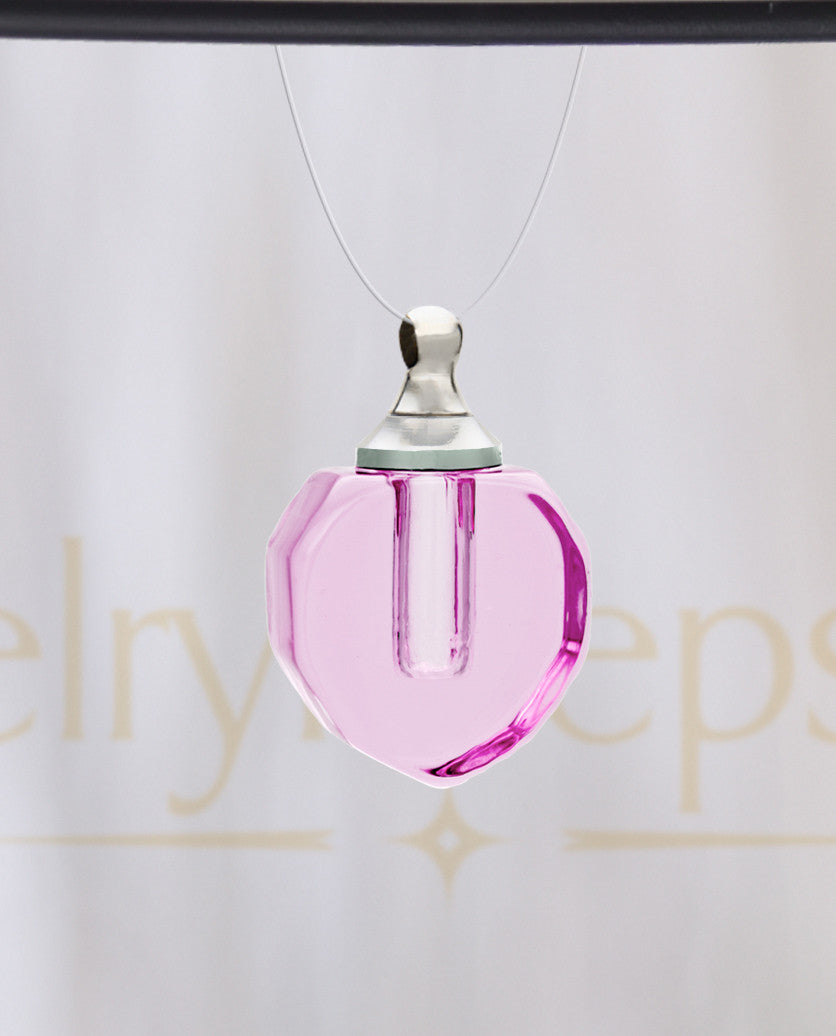Pink Sheer Teardrop Glass Reflection Pendant