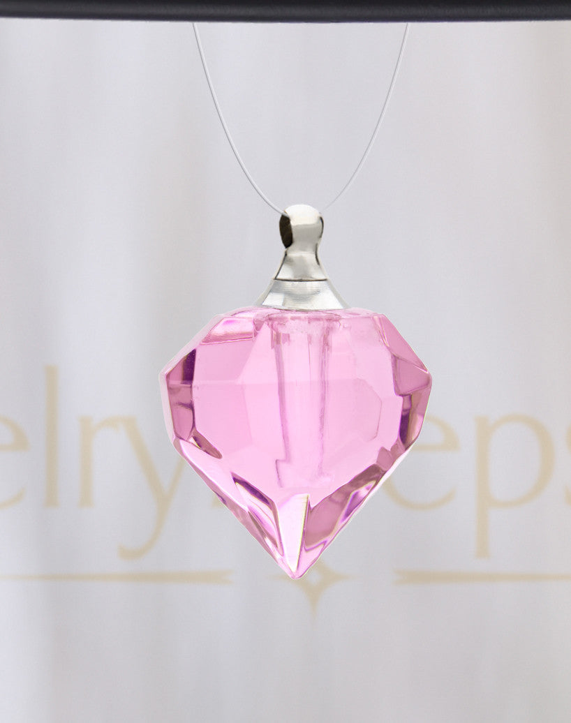 Pink Teardrop Glass Reflection Pendant