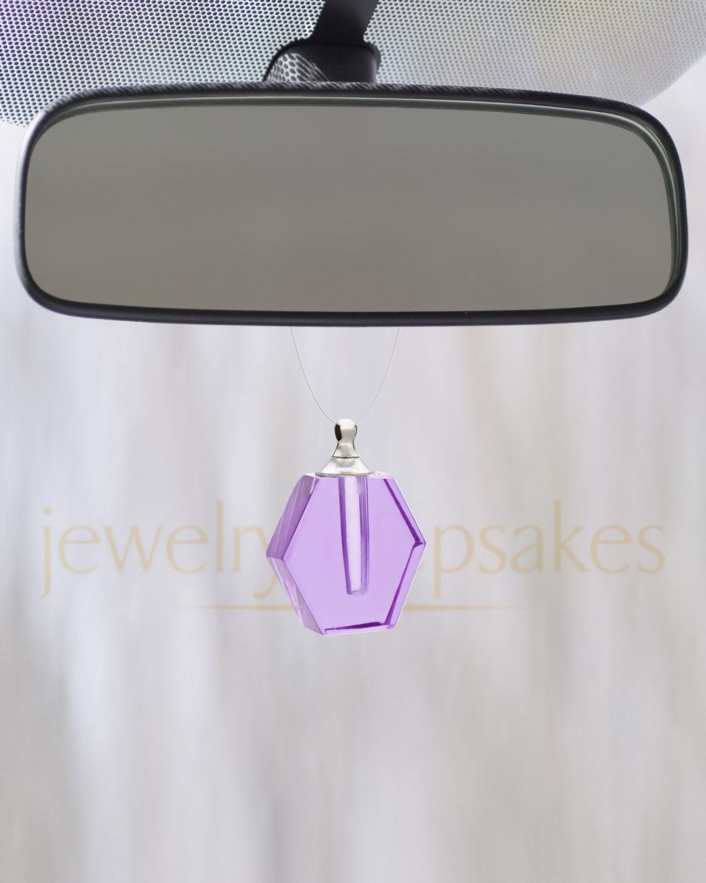Violet Honesty Glass Reflection Pendant