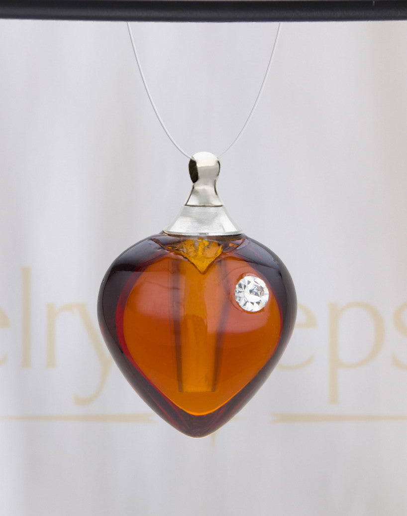 Sienna Heart Glass Reflection Pendant