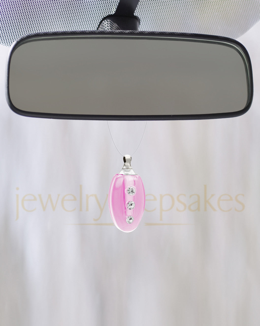 Pink Mystic Glass Teardrop Reflection Pendant