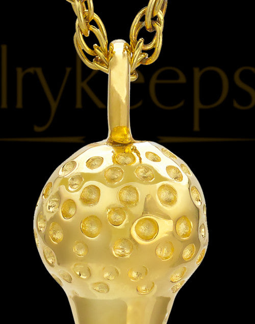 Cremation Locket Gold Plated Golf Tee