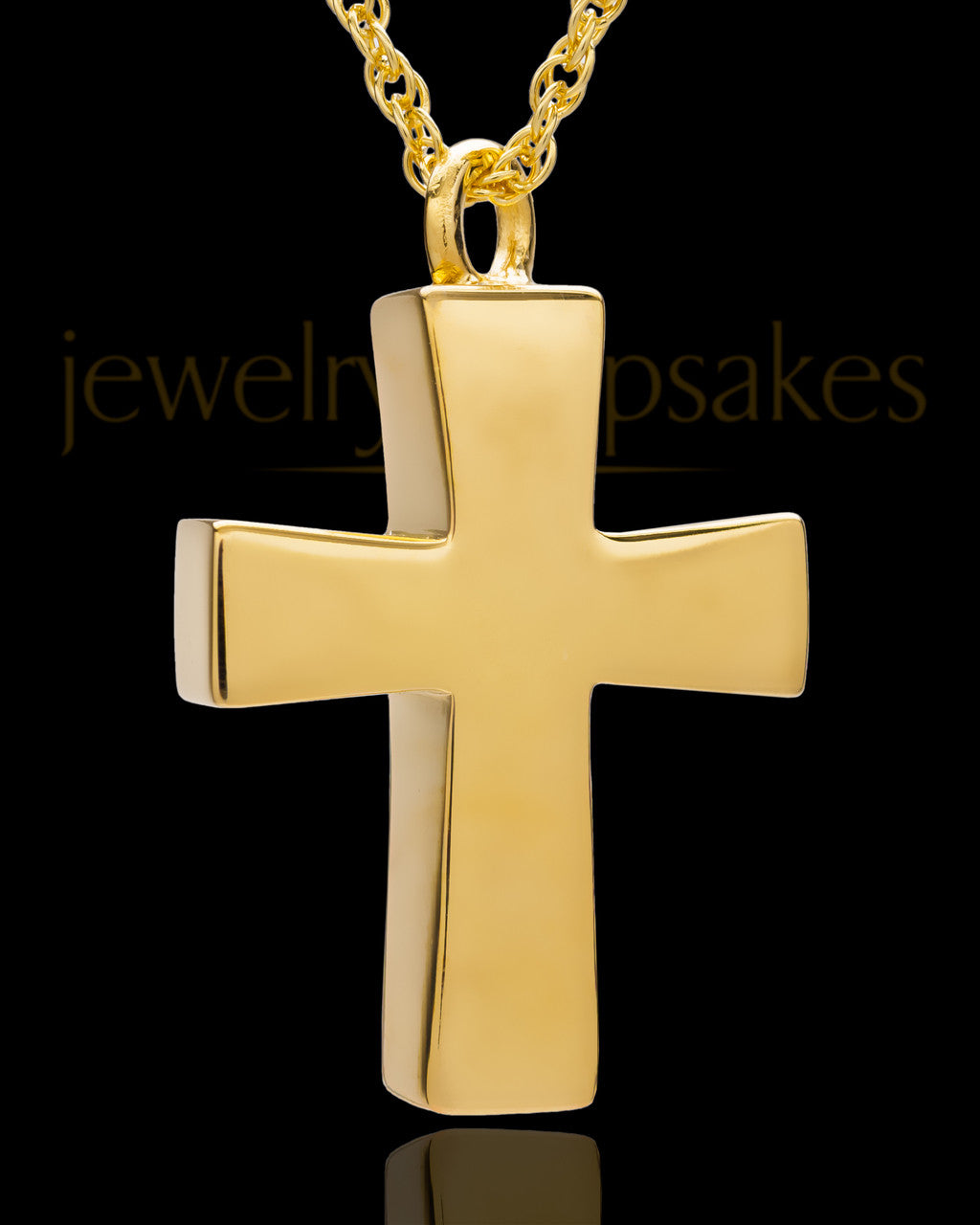 Memorial Locket 14K Gold Parchment Cross Keepsake