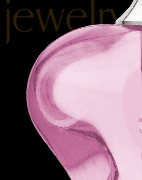 Pink Glass Shapely Heart Cremation Jewelry