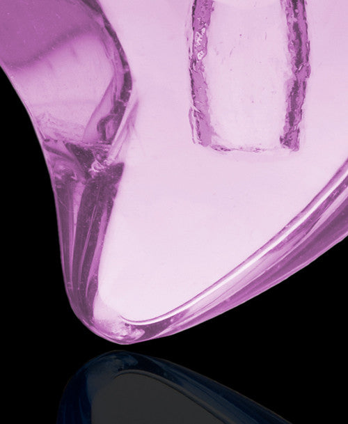 Violet Shapely Heart Glass Jewelry Urn