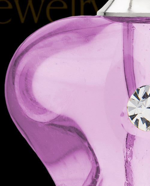 Violet Shapely Heart Glass Jewelry Urn