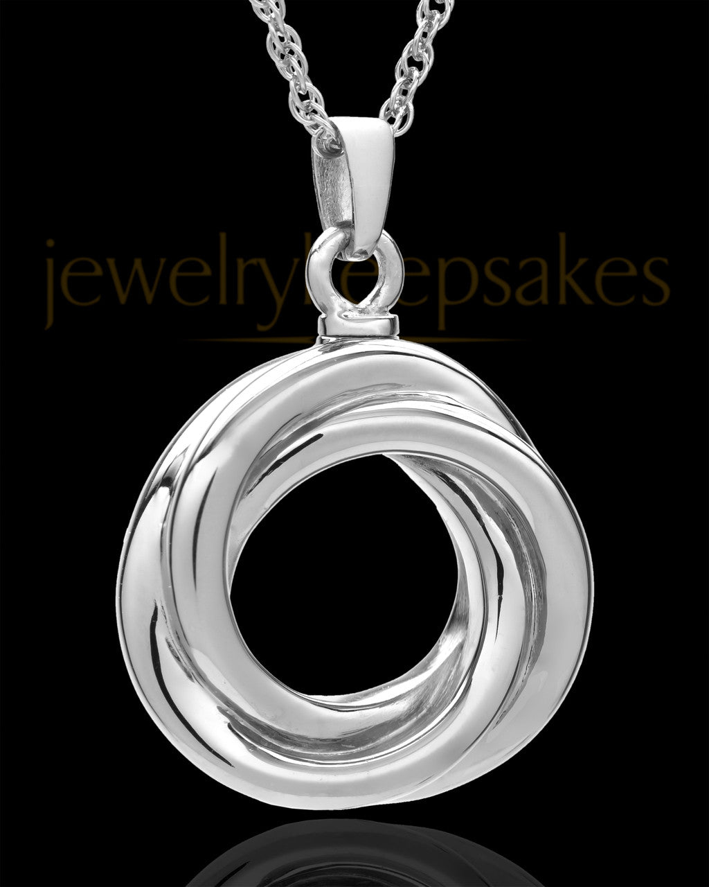 Urn Pendant Sterling Silver Ringed Eternity Keepsake