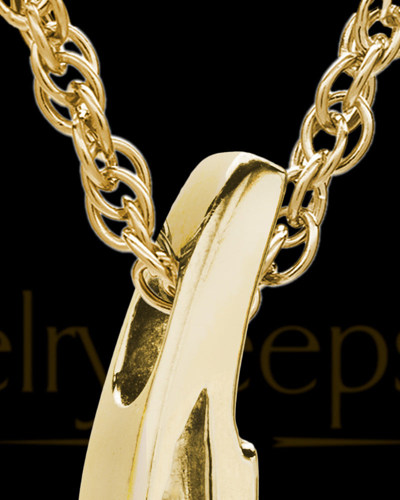Remembrance Jewelry Cubic Zirconia Filled Solid 14K Gold Leaf