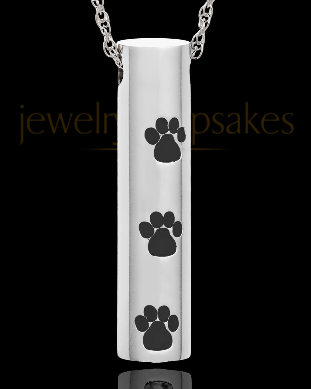 Pet Necklace Urn Stainless Steel Black Lasting Imprint