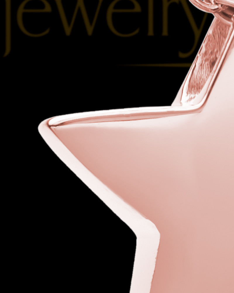 14K Rose Gold Sliding Star Cremation Keepsake
