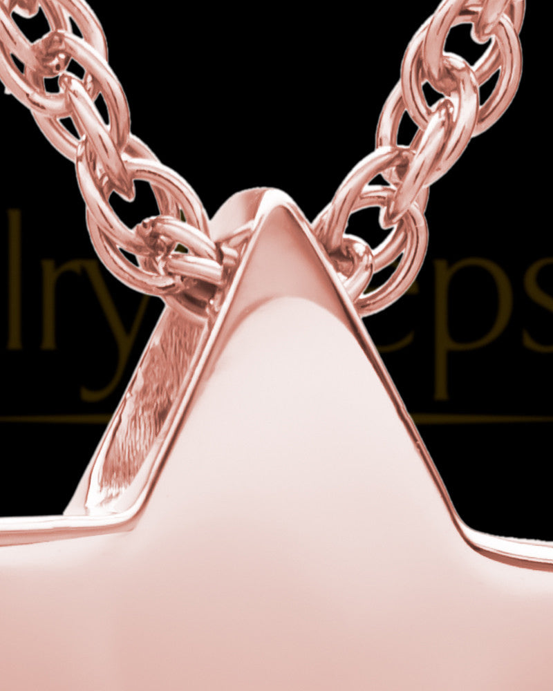 14K Rose Gold Sliding Star Cremation Keepsake