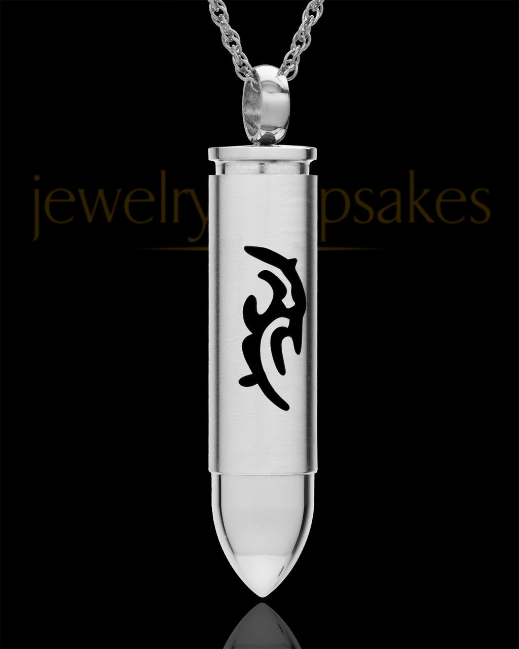 Memorial Urn Pendant My 357 Magnum Tribal Stainless Steel Bullet