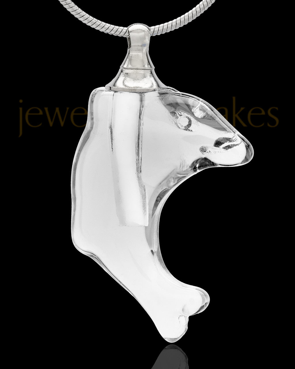 Urn Necklace Clear Aquatic Glass Locket
