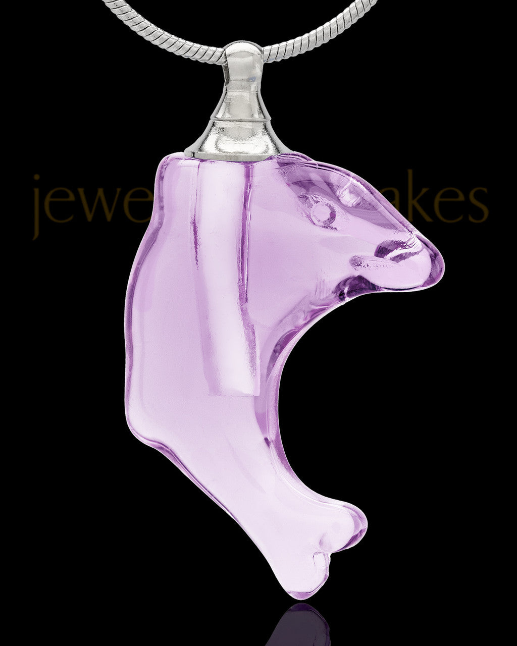 Urn Necklace Lavender Aquatic Glass Locket