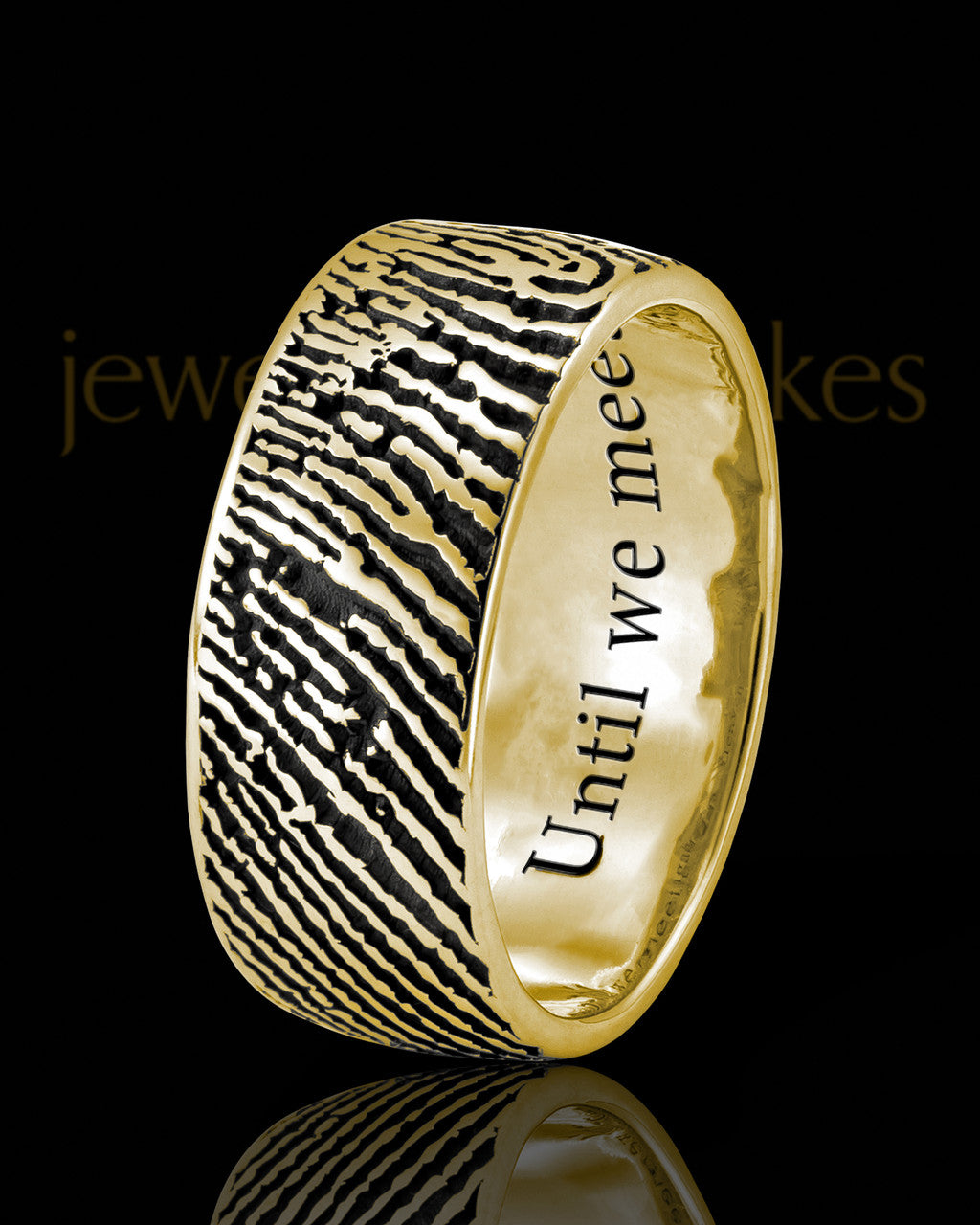 Men's Solid 14k Gold Thumbprint Ring