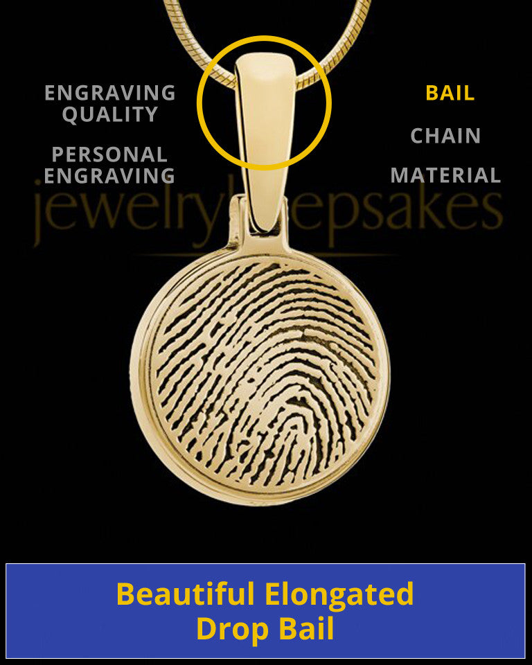 Round Gold Plated Thumbprint Pendant