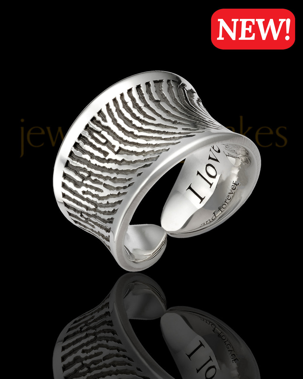 Sterling Silver Eternal Love Thumbprint Ring