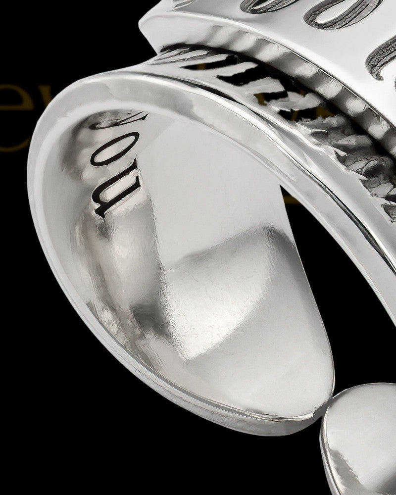 Sterling Silver Ornate Thumbprint Ring