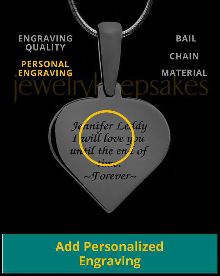 Thumbprint Heart Black Plated Pendant