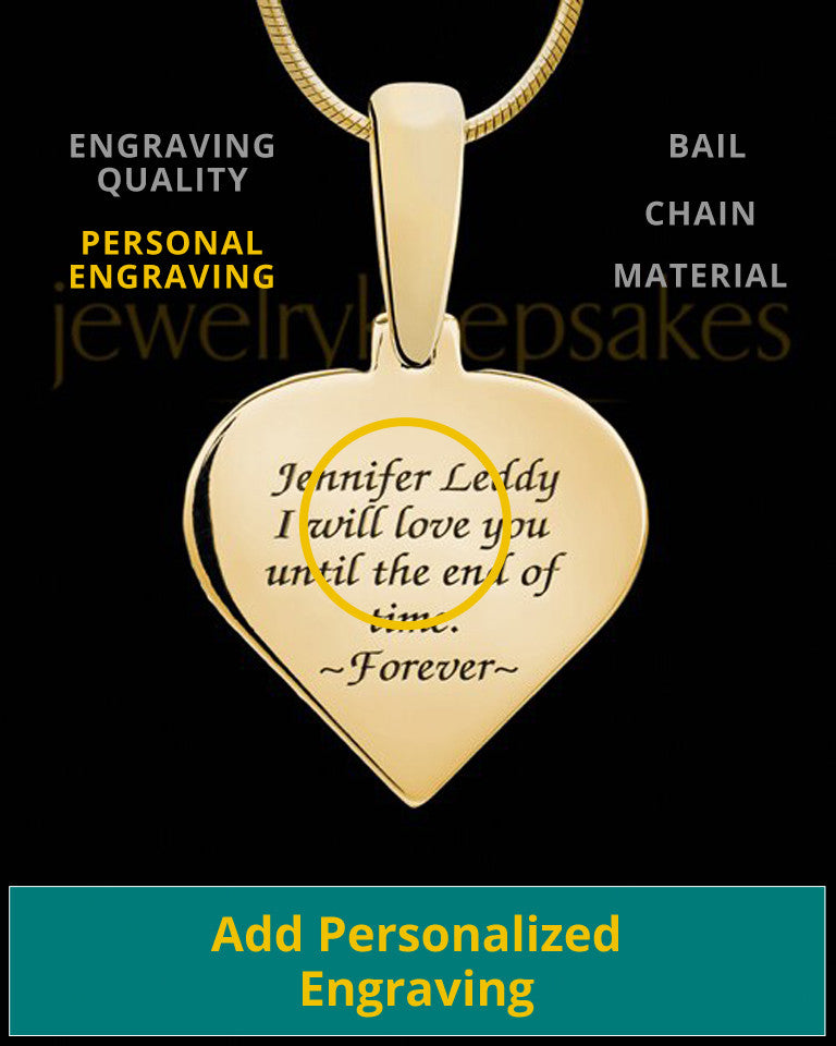 Solid 14k Gold Heart Thumbprint Pendant