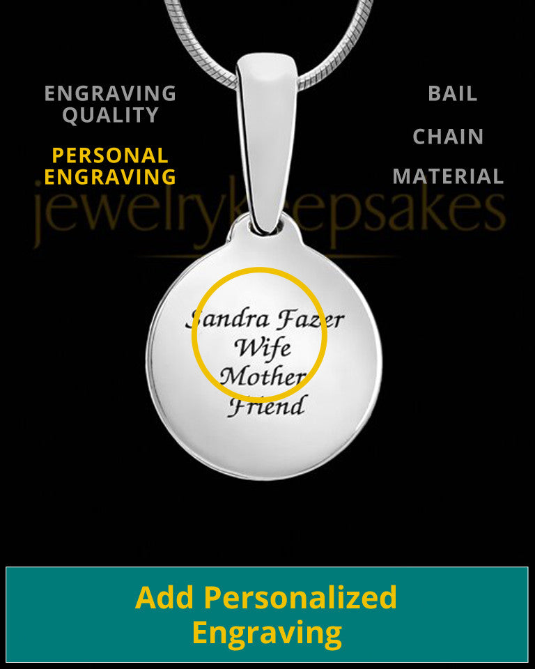 Solid 14k White Gold to the Moon and Back Thumbprint Pendant