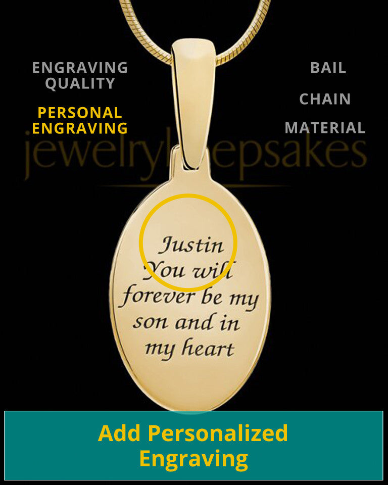 Oval Gold Plated Silver Thumbprint Pendant