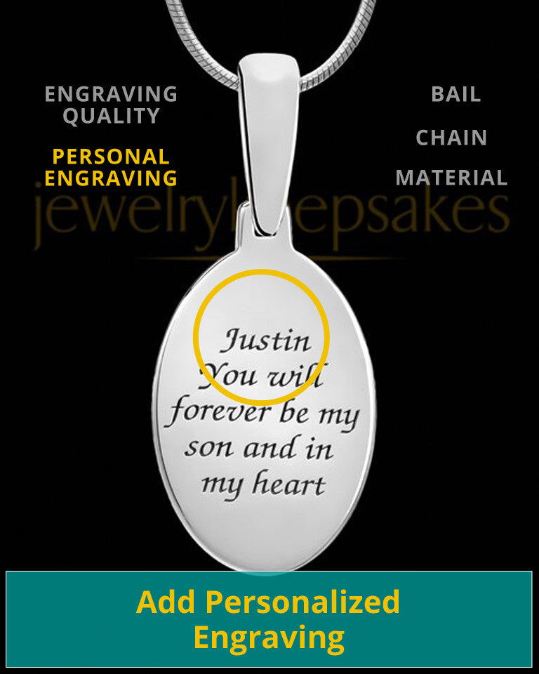 Custom Thumbprint Pendant Necklace in Sterling Silver With Engraving - The Perfect Personalized Gift
