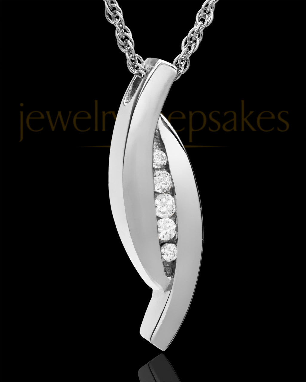Remembrance Pendant Sterling Silver Morning Leaves Keepsake