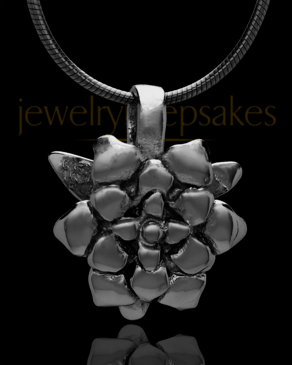 Black Plated Blossomed Keepsake Jewelry