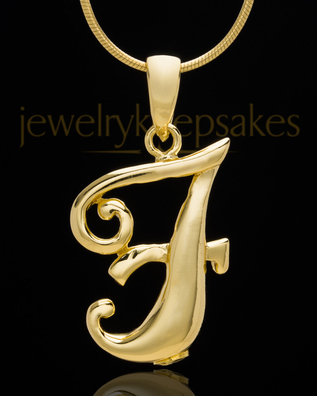 Gold Plated "F" Keepsake Jewelry