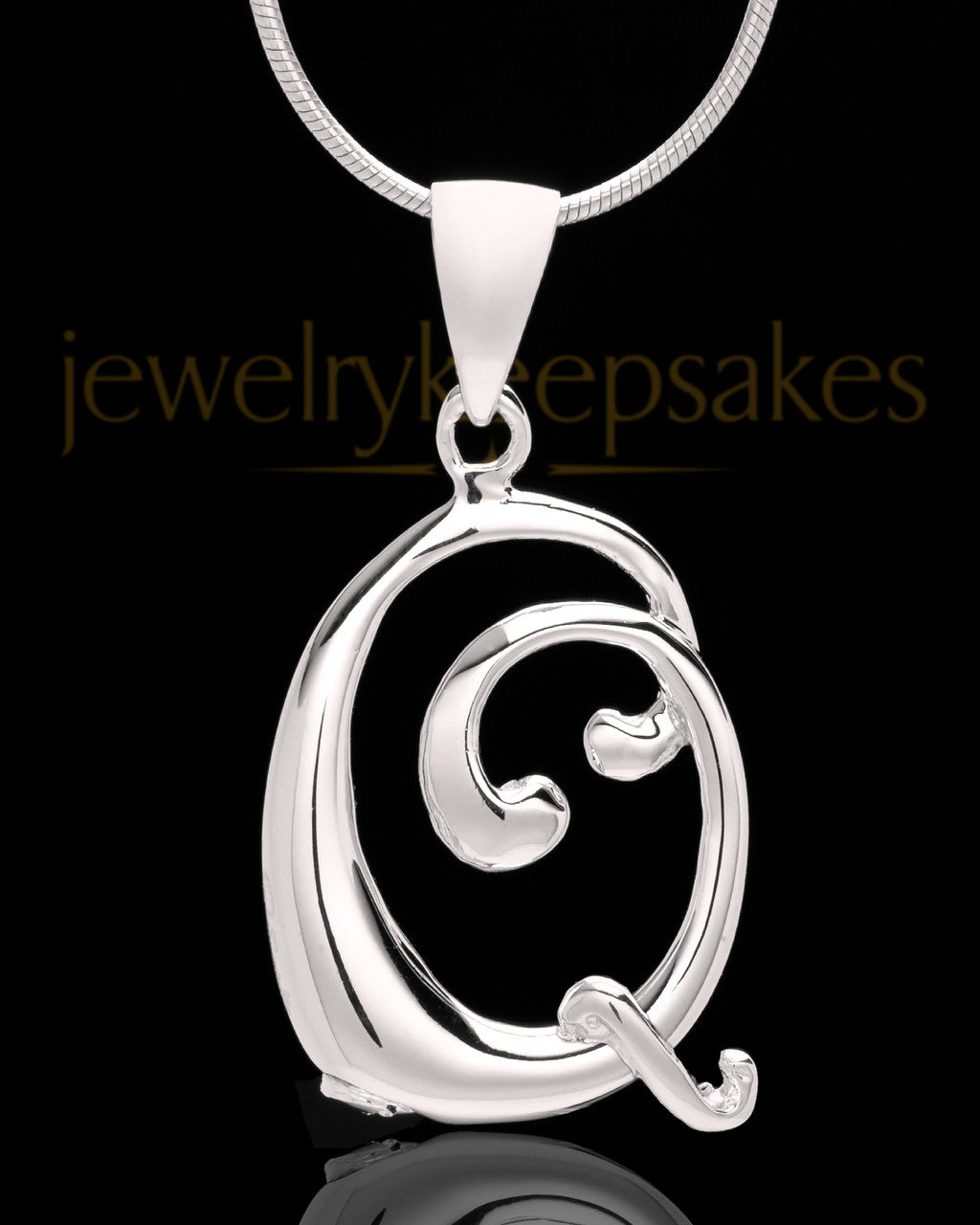 Silver Plated "Q" Keepsake Jewelry
