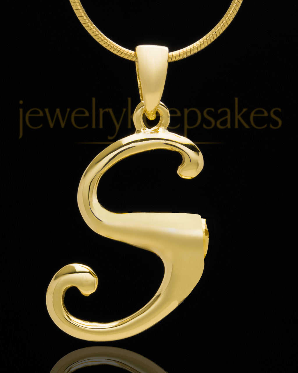 Gold Plated "S" Keepsake Jewelry