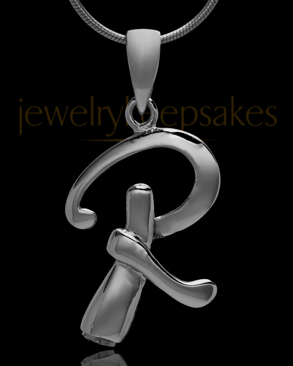 Black Plated "R" Keepsake Jewelry