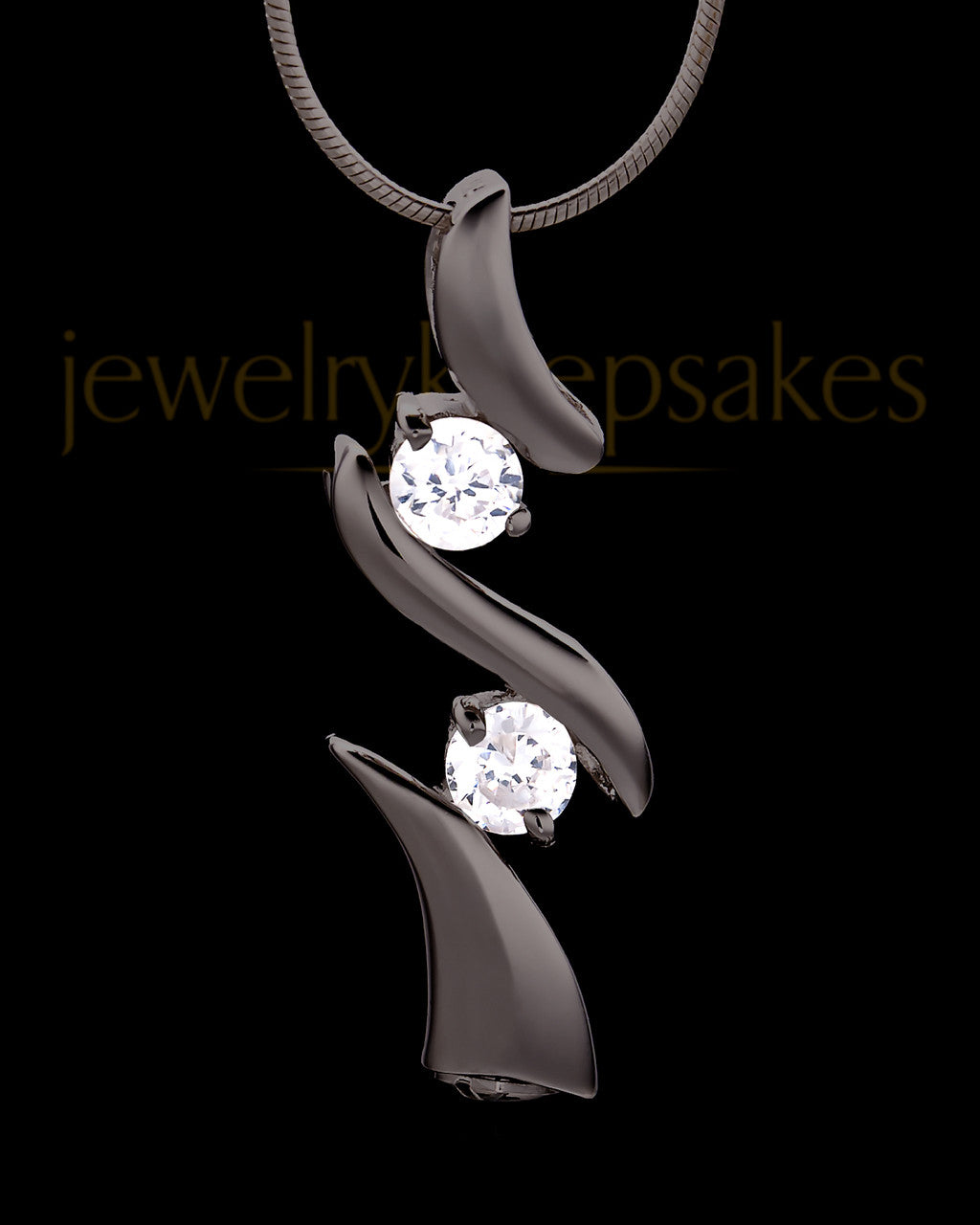 Black Plated Endless Love Keepsake Jewelry