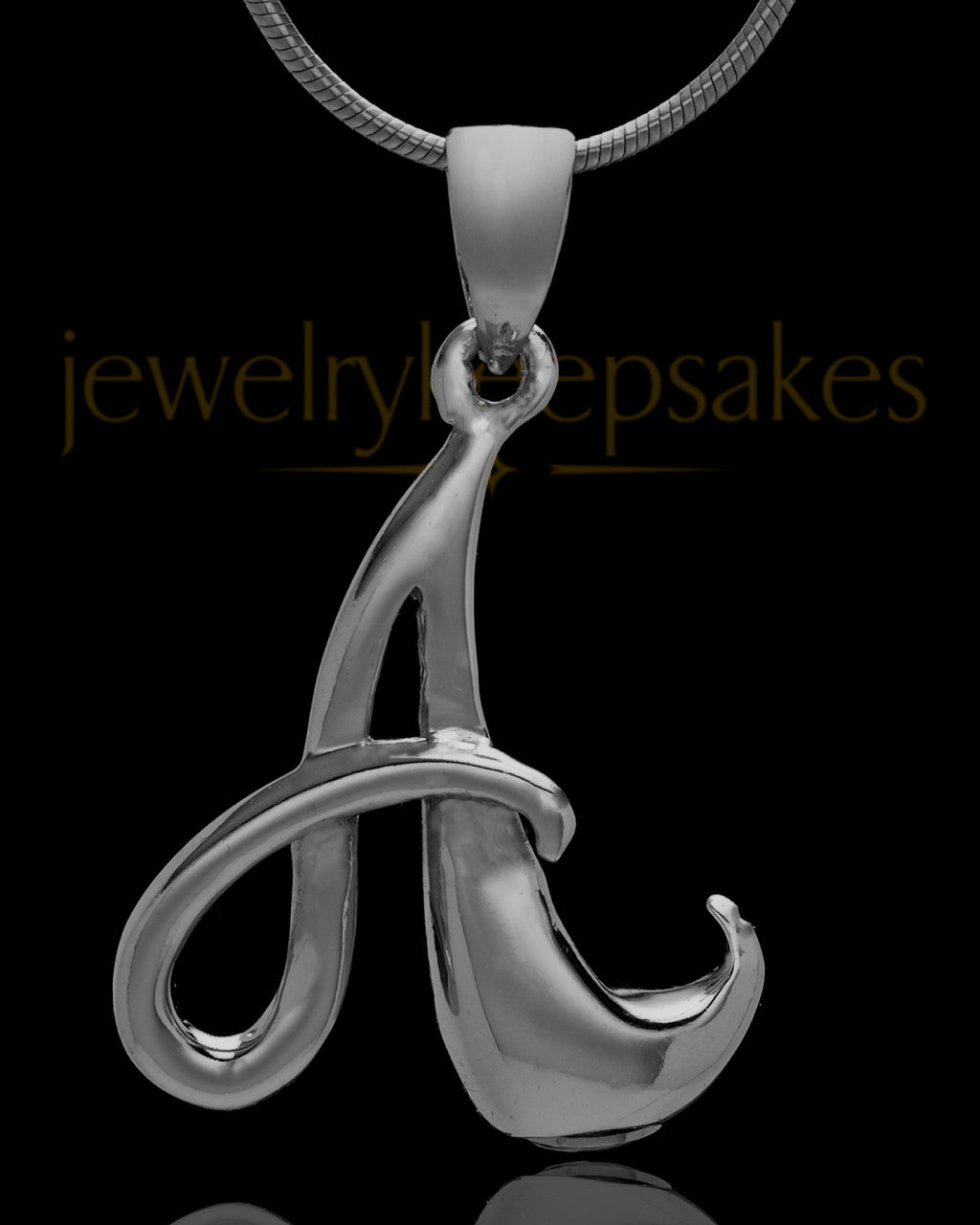 Black Plated "A" Keepsake Jewelry