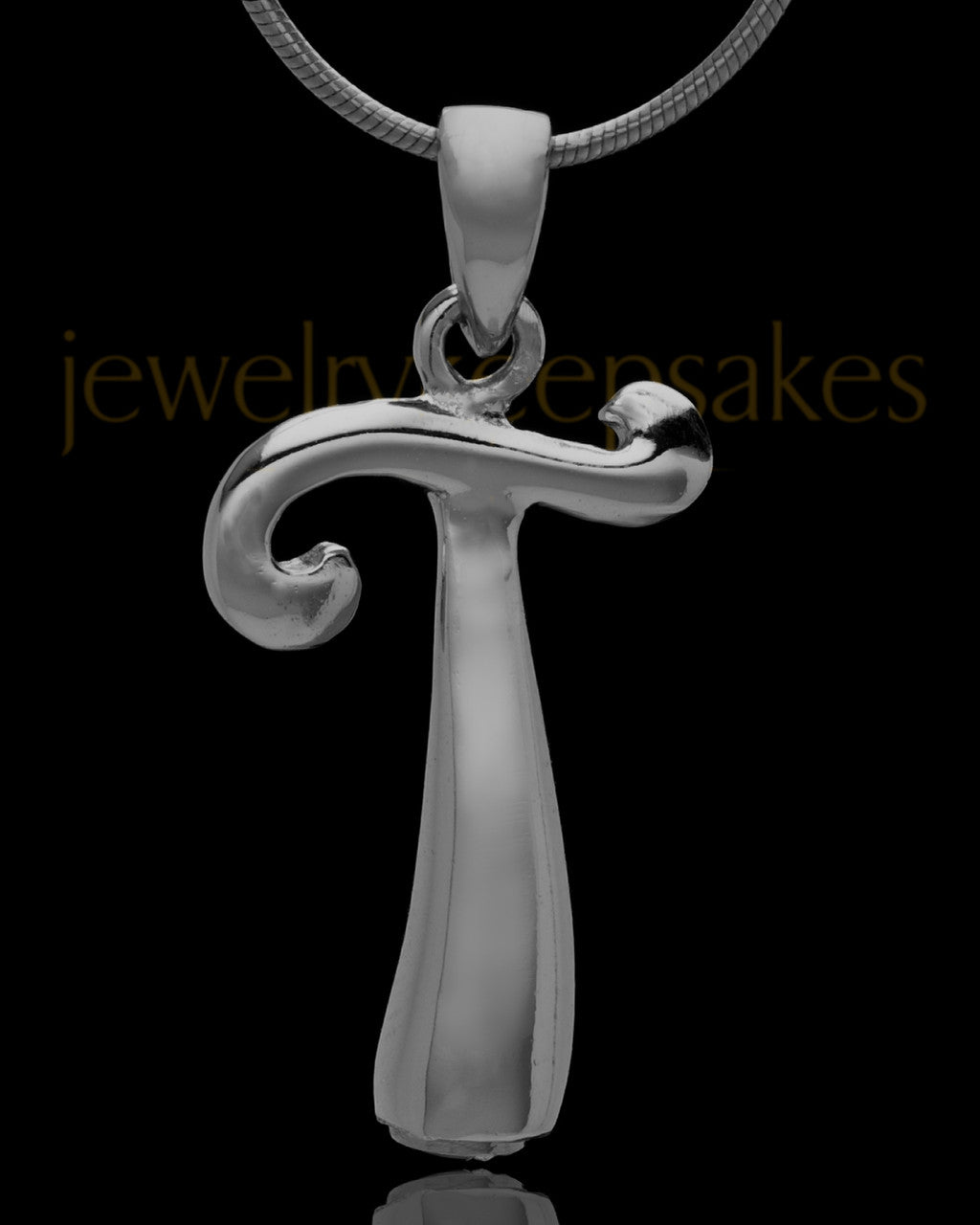 Black Plated "T" Keepsake Jewelry