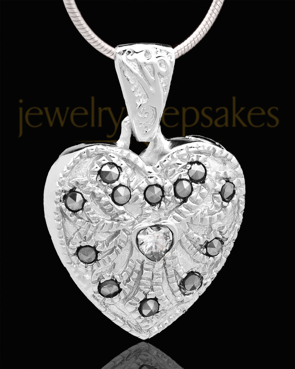 Sterling Silver Noble Heart Keepsake Jewelry