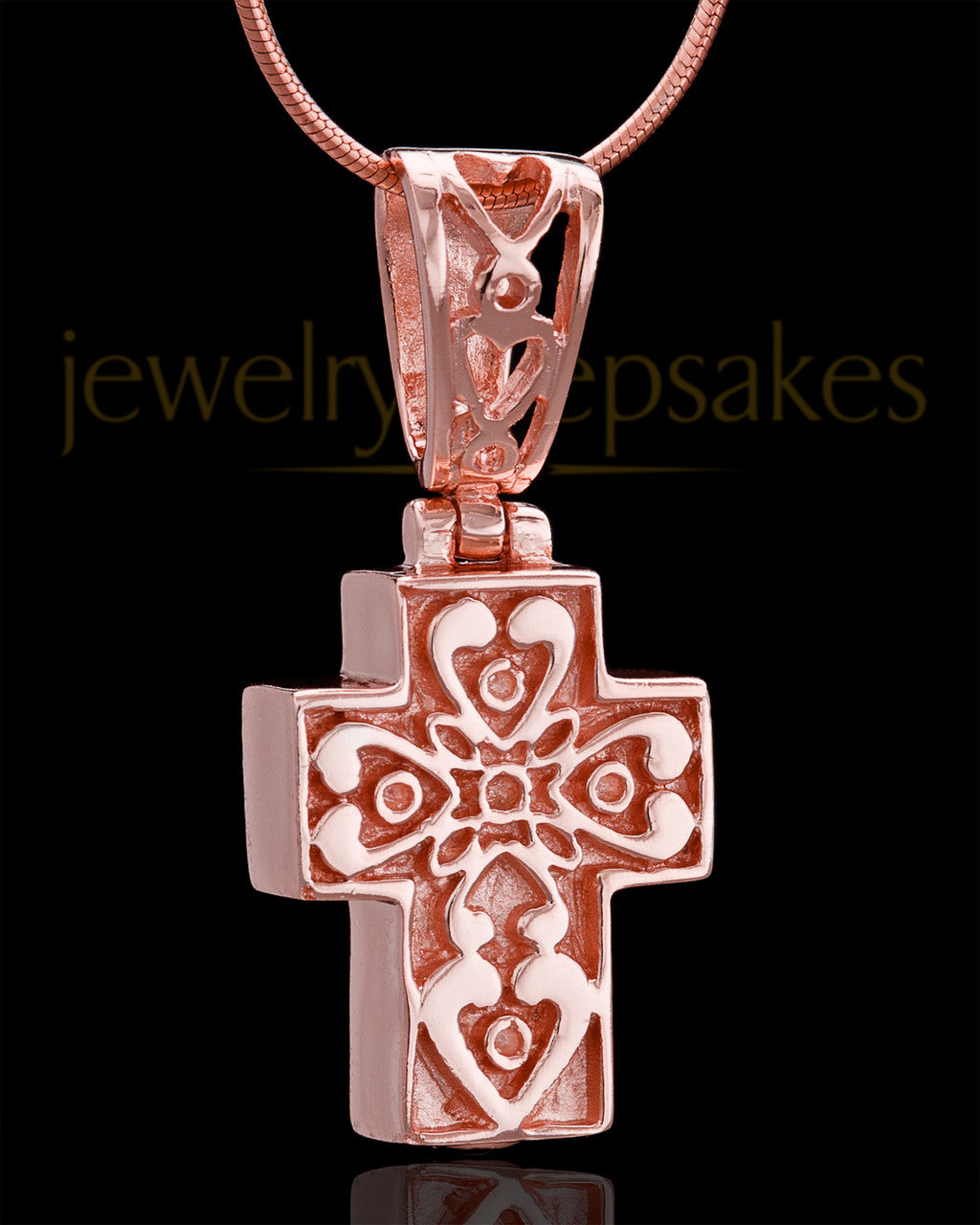 Rose Gold Plated Esteemed Cross Keepsake Jewelry