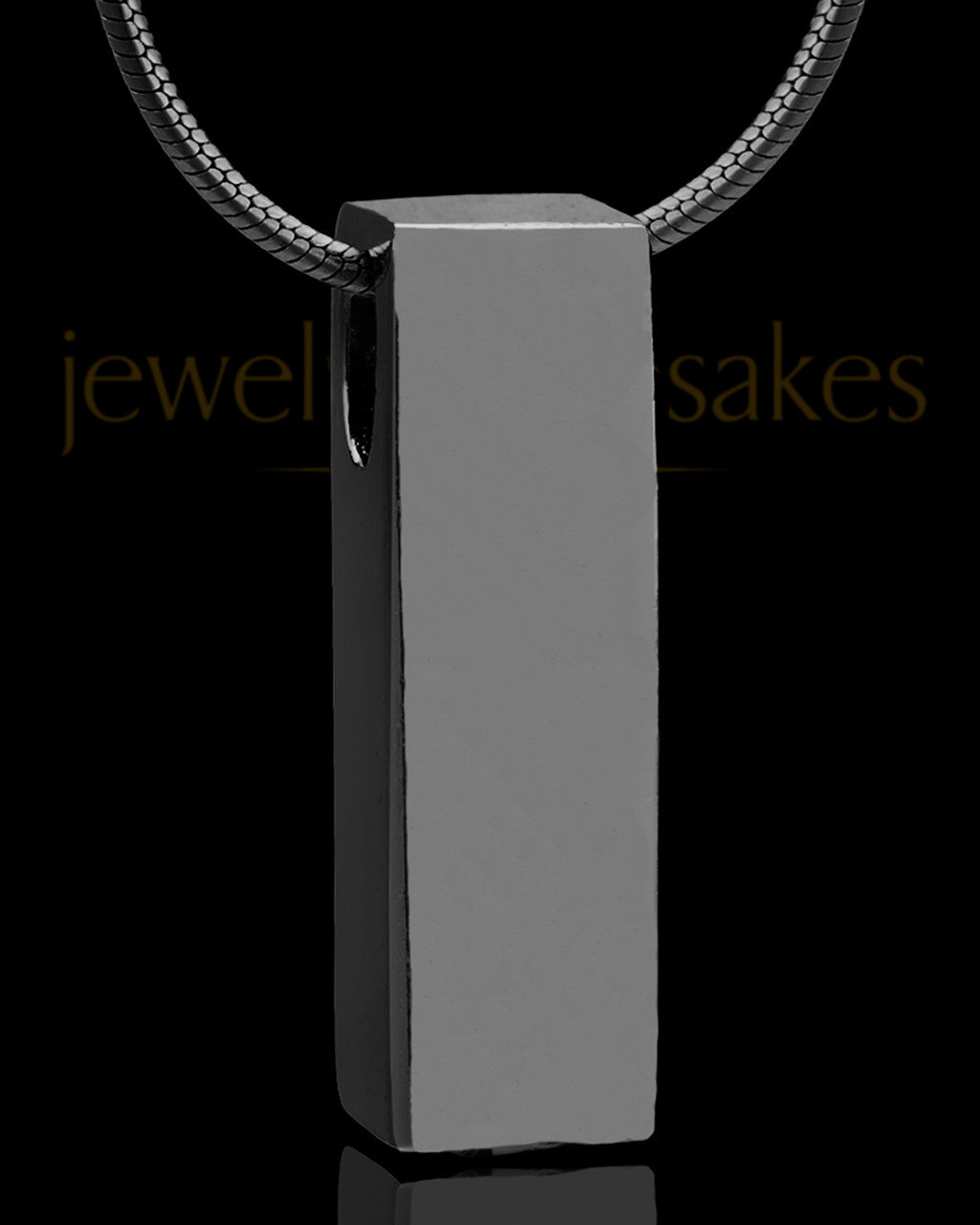 Black Plated Classy Cylinder Keepsake Jewelry