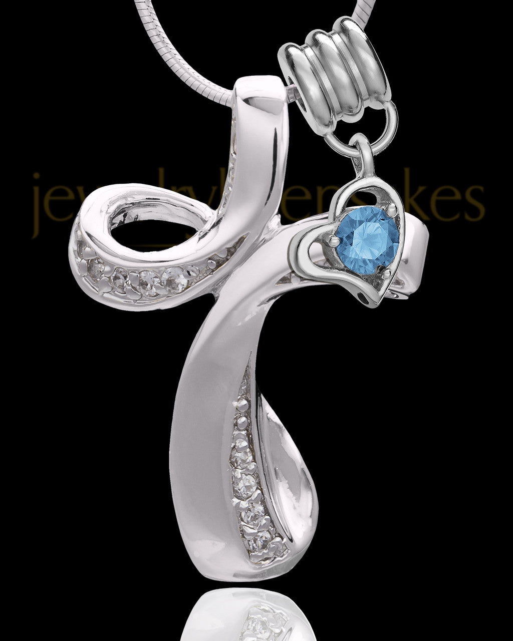 Sterling Silver December Fluid Cross Keepsake Jewelry