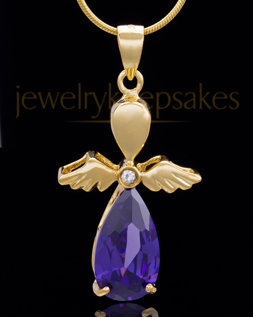 Gold Plated Angelic Symphony Cremation Urn Pendant