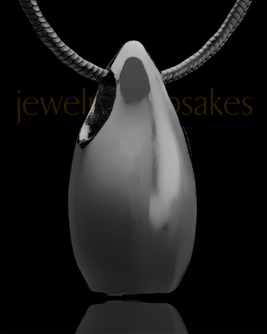 Black Plated Natural Tear Keepsake Jewelry