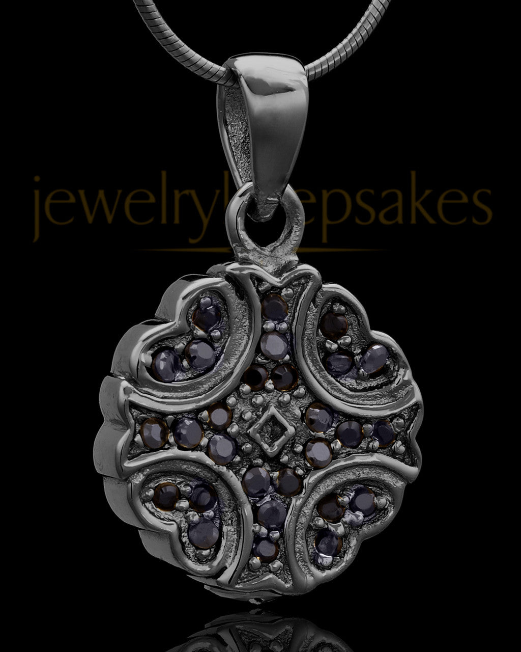 Black Plated Brilliance Keepsake Jewelry