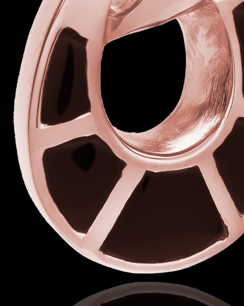 14K Rose Gold and Onxy Infinity Cremation Necklace