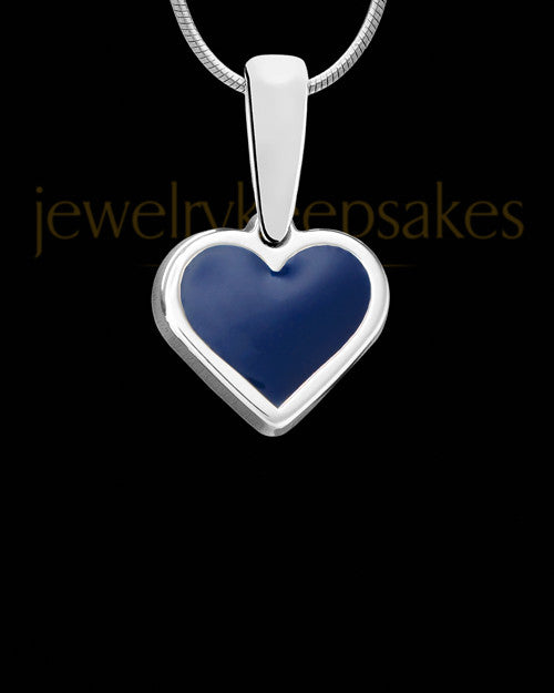 Solid 14K White Gold Baltic Heart Ash Jewelry