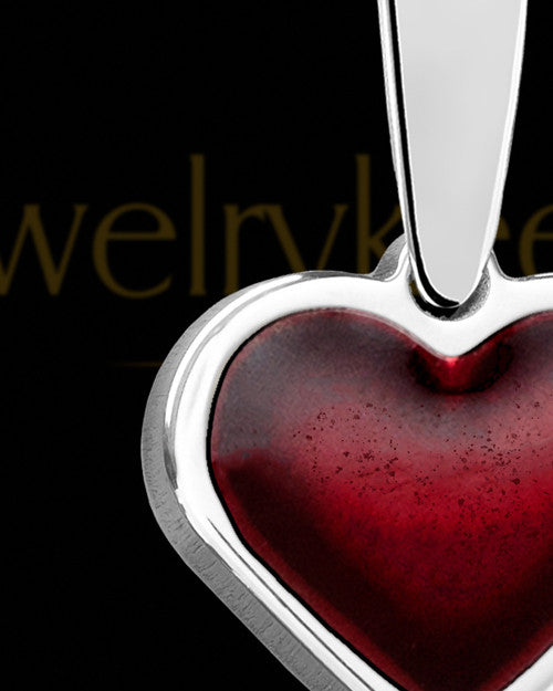 Solid 14K White Gold Blazing Heart Ash Jewelry