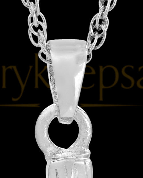 Circling Fish in White Gold Cremation Jewelry