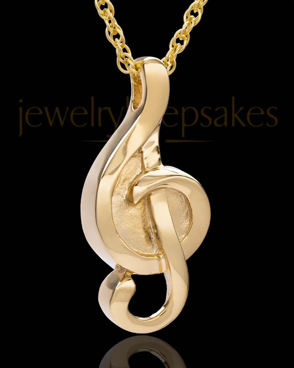 Gold Plated Music to My Heart Cremation Necklace