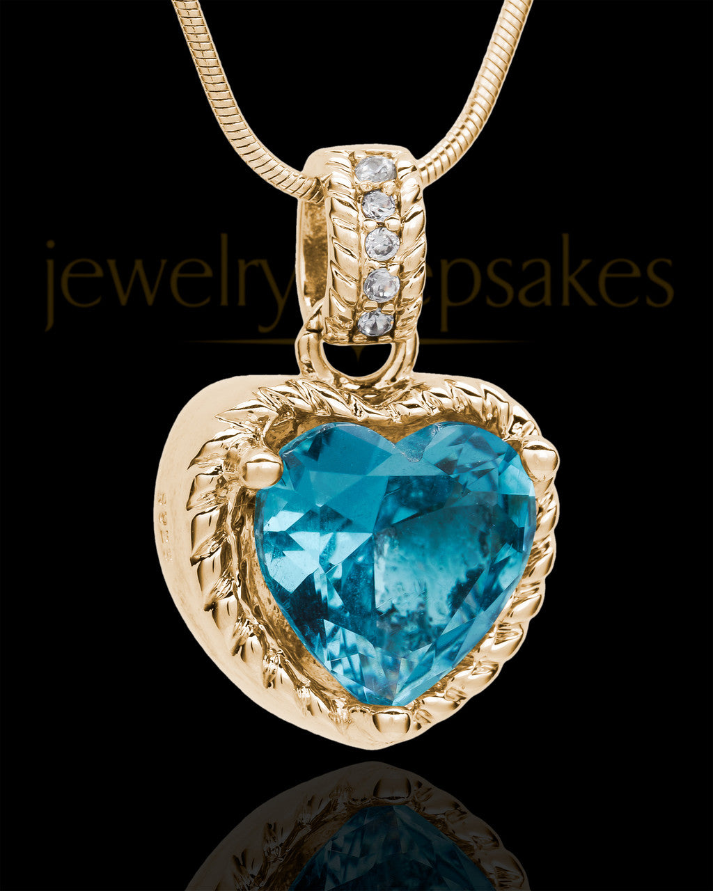 Gold Plated Seascape Heart Keepsake Jewelry