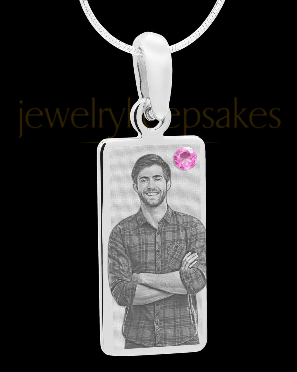 June Photo Long Rectangle in Stainless Steel